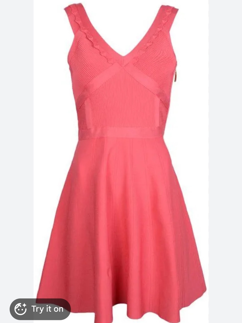Guess V-Neck Fit & Flare Dress